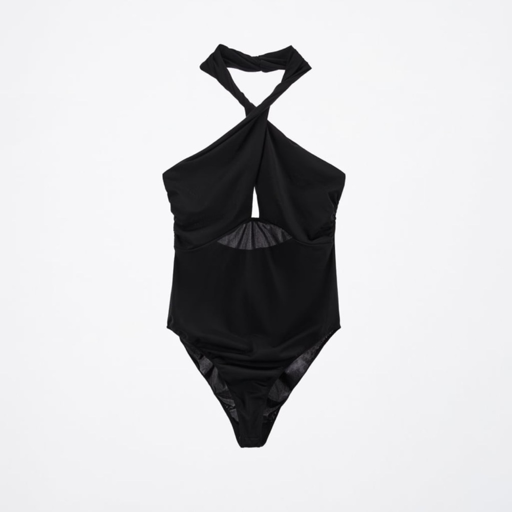 ZARA SLIT DRAPED BODYSUIT
BLACK - Picture 3 of 5